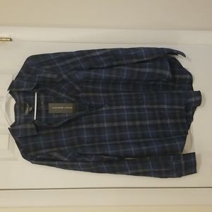 Alexander Jordan blue and gray plaid top